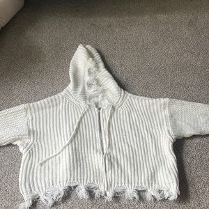 Cropped ZipUp Sweater